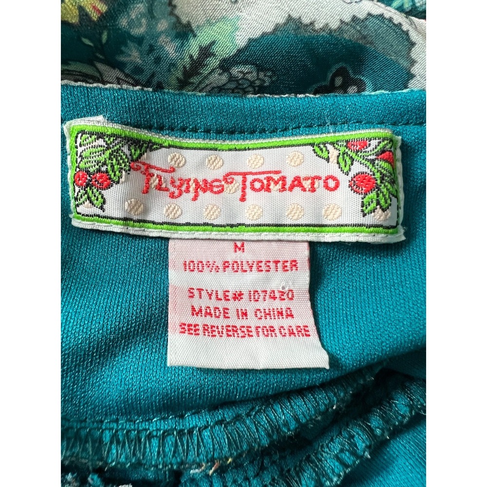 Flying Tomato‎ M Babydoll Dress Boho Printed Floral Tie Front - Picture 10 of 14